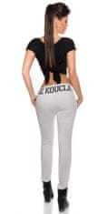 Amiatex Ženske treggings hlače 74761, bela, M