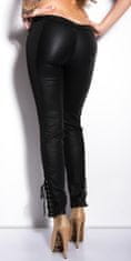 Amiatex Ženske treggings hlače 74799, črna, XL