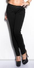 Amiatex Ženske treggings hlače 74802, črna, XL