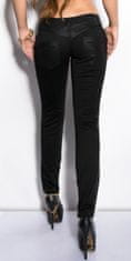 Amiatex Ženske treggings hlače 74802, črna, XL