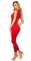 Amiatex Ženske overall hlače 74982, rdeča, XXS