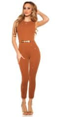 Amiatex Ženske overall hlače 74980, bronasta, M