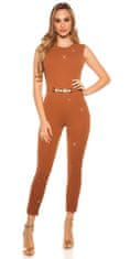 Amiatex Ženske overall hlače 74980, bronasta, M