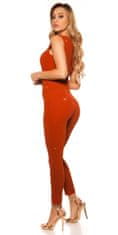 Amiatex Ženske overall hlače 74981, oranžna, XS