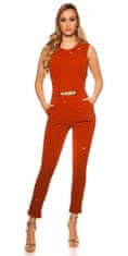 Amiatex Ženske overall hlače 74981, oranžna, XS