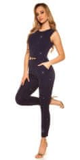 Amiatex Ženske overall hlače 74985, Deep Navy, XS