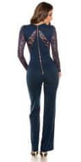 Amiatex Ženske overall hlače 75052, Deep Navy, M