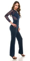 Amiatex Ženske overall hlače 75052, Deep Navy, M