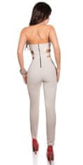 Amiatex Ženske overall hlače 75103, bež, L
