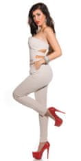 Amiatex Ženske overall hlače 75103, bež, L