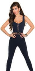 Amiatex Ženske overall hlače 75113, Deep Navy, XL