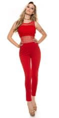 Amiatex Ženske overall hlače 75133, rdeča, M