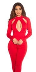 Amiatex Ženske overall hlače 78881, rdeča, L