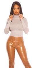 Amiatex Ženski pulover 79316, siva, S/M