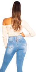 Amiatex Ženski pulover 79624, bež, UNIVERZáLNí