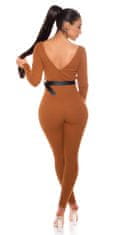 Amiatex Ženske overall hlače 79865, bronasta, S