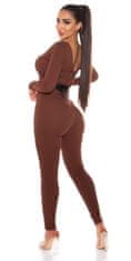Amiatex Ženske overall hlače 79864, rjava, S