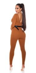 Amiatex Ženske overall hlače 79865, bronasta, S
