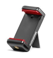 Manfrotto Compact Action aluminijasto stojalo z hybridno glavo, črn (MKCOMPACTACN-BK) + GRATIS nosilec za telefon (MCLAMP)