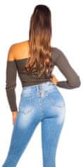 Amiatex Ženski pulover 79626, kaki, UNIVERZáLNí