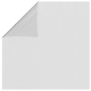 Vidaxl Plavajoča PE solarna folija za bazen 300x200 cm siva