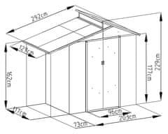 Rojaplast vrtna hiša OSCAR E-A