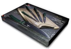 Berlingerhaus Komplet nožev z neprijemljivo površino + deska za rezanje 6 kosov Emerald Collection BH-2551