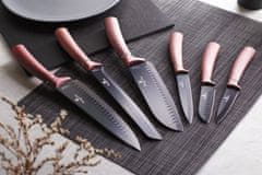 Berlingerhaus Komplet nožev z neprebojno prevleko + deska za rezanje 6 kosov I-Rose Edition BH-2554