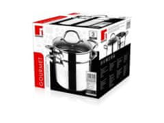 Bergner Lonec za kuhanje v pari iz nerjavečega jekla s pokrovom 20 cm Gourmet BG-6520