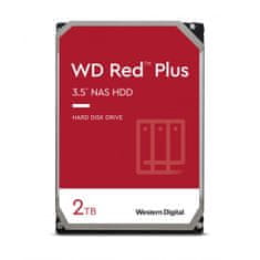 Western Digital Red Plus trdi disk, 2 TB, SATA3, 5400 rpm, 128 MB (WD20EFZX)