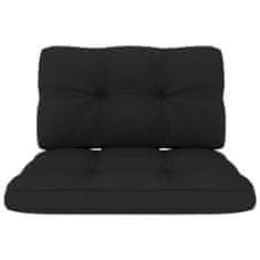 Vidaxl Blazine za kavč iz palet 2 kosa črne