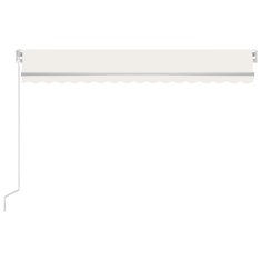 Vidaxl Ročno zložljiva tenda z LED lučmi 450x300 cm krem