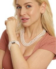 JwL Luxury Pearls Trivrstna zapestnica iz pravih belih biserov JL0668