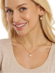 JwL Luxury Pearls Čudoviti pozlačeni uhani s pravimi belimi biseri JL0678