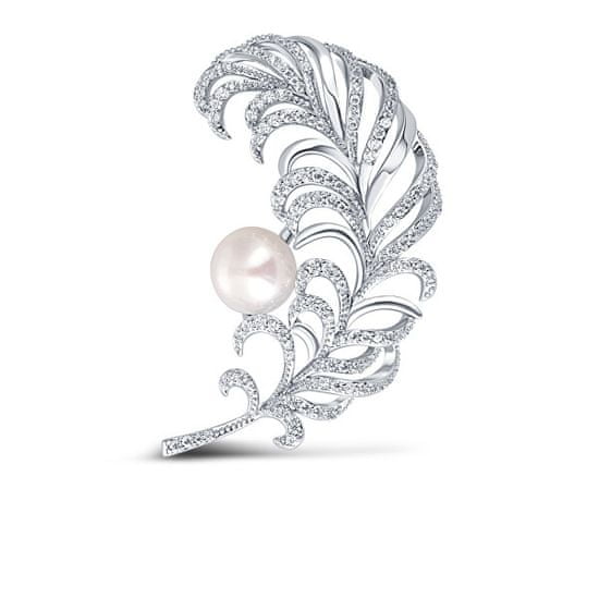 JwL Luxury Pearls Čudovito perlasto biserno broško JL0699