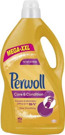 Perwoll Care & Condition gel za pranje perila, 4,05 l