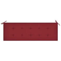 Vidaxl Blazina za vrtno klop vinsko rdeča 150x50x4 cm oxford tkanina