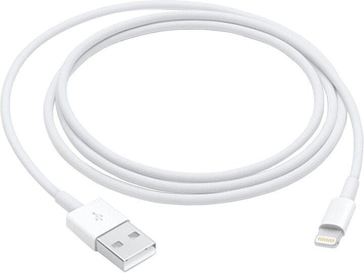 Apple polnilni in podatkovni kabel USB-A – Lightning, M/M, 1 m, bel (MXLY2ZM/A)