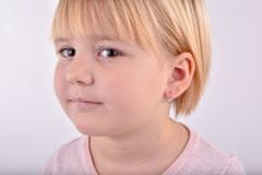 Cutie Jewellery Otroški uhani iz roza zlata C1943-10-X-4 (Barva bela)