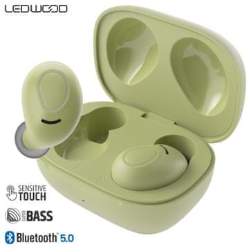 LEDWOOD Magellan brezžične slušalke, kaki zelene