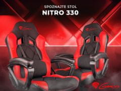 Genesis Nitro 330 stol, črno-rdeč