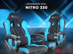 Genesis Nitro 330 stol, črno-moder
