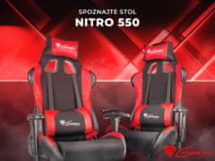 Genesis Nitro 550 stol, črno-rdeč