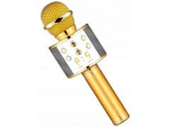 Karaoke bluetooth mikrofon z zvočnikom, zlati E-227-GO