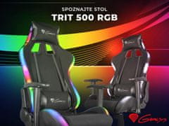 Genesis Trit 500 RGB stol, črn