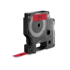 Dymo D1, 9mm/7m, trak za tiskanje nalepk, črno-rdeč (40917)