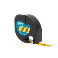 Dymo Letratag, 12mm/4m, trak za tiskanje nalepk, rumen (91202)