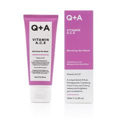 Q+A Antioksidativna maska z vitamini A, C, E (Warming Gel Mask) 75 ml