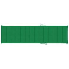 Vidaxl Blazina za ležalnik zelena 200x50x4 cm blago