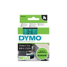 Dymo D1 trak 9mm, črna na zeleni, 40919 (S0720740)